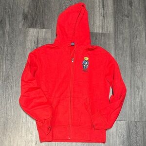 Ralph Lauren Red Hoodie with Teddy Bear